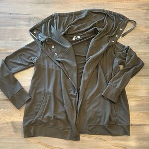 Cable & Gauge Olive Green Knit with Ribbed Trim